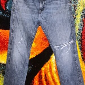 Banana Republic Men's Distressed Gray Skinny Jeans